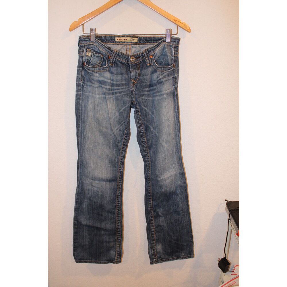 Vintage 90's Y2K Millennial low rise design pocket jeans distressed size 28R